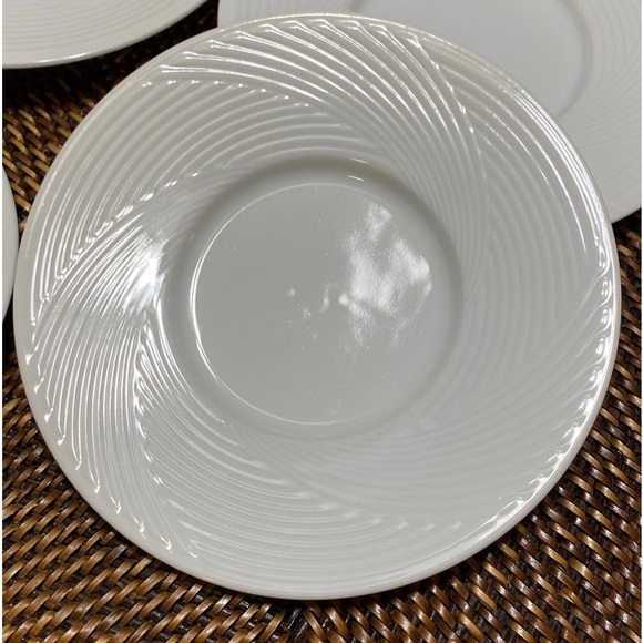 Set of 4 ~DANSK TAPESTRIES WINTER WHITE 6” Saucers ~Discontinued - Picture 5 of 10